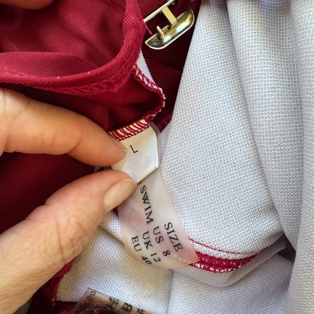 NWT Zara Maroon Ruffle One Piece Swimsuit - Picture 6 of 6